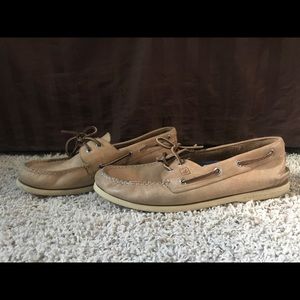 Brown boat shoes